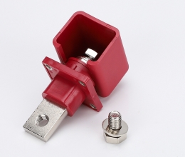 Cọc Đồng Cho Thùng Pin Lithium 300A 2 Màu Đỏ Đen Kèm Ốc Vặn_6