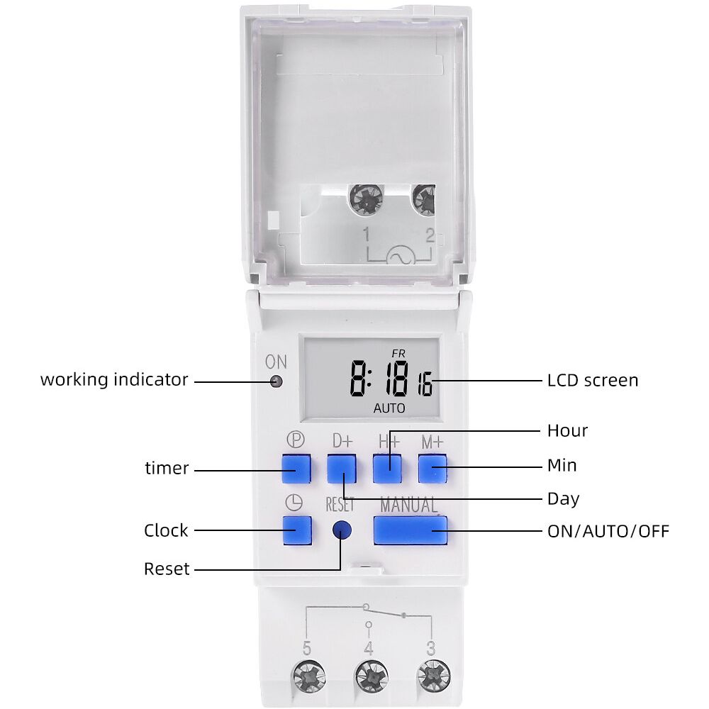 công tắc hẹn giờ THC15A - hình ảnh thực tế