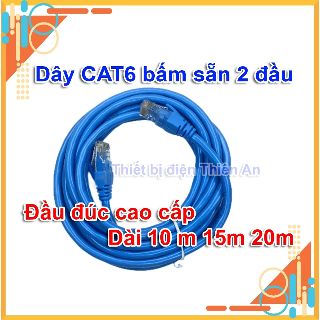 Cáp mạng LAN bấm sẵn 2 đầu chuẩn RJ45