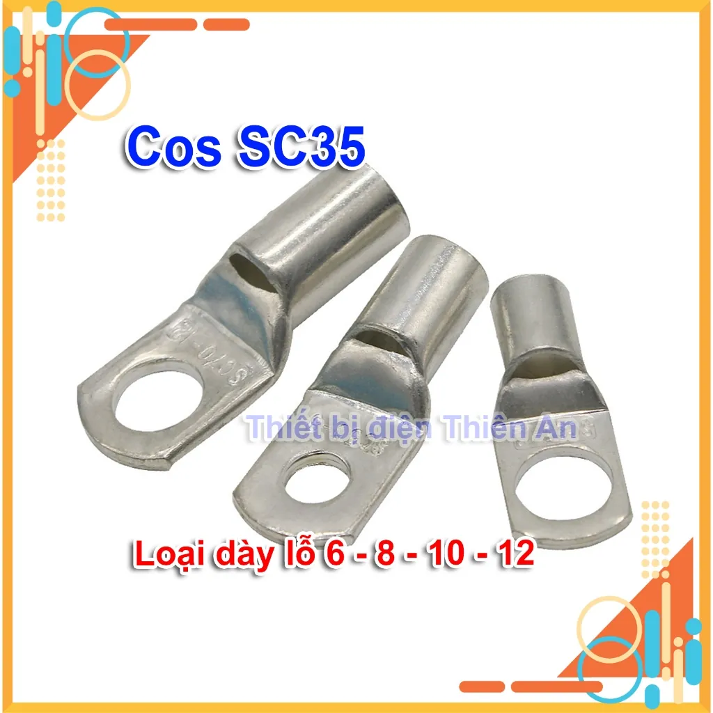 Đầu cos SC bằng đồng mạ chống oxy hóa các cỡ SC35