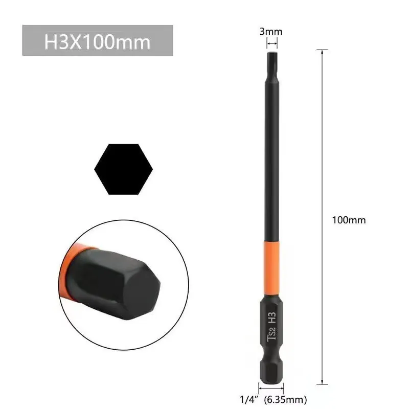 mũi vít lục giác có từ tính 100mm - hình ảnh thực tế