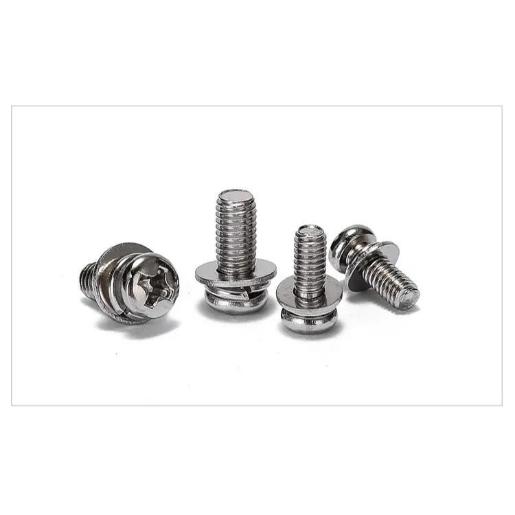 ốc vít M4x6 inox 304 liền long đen - hình ảnh thực tế