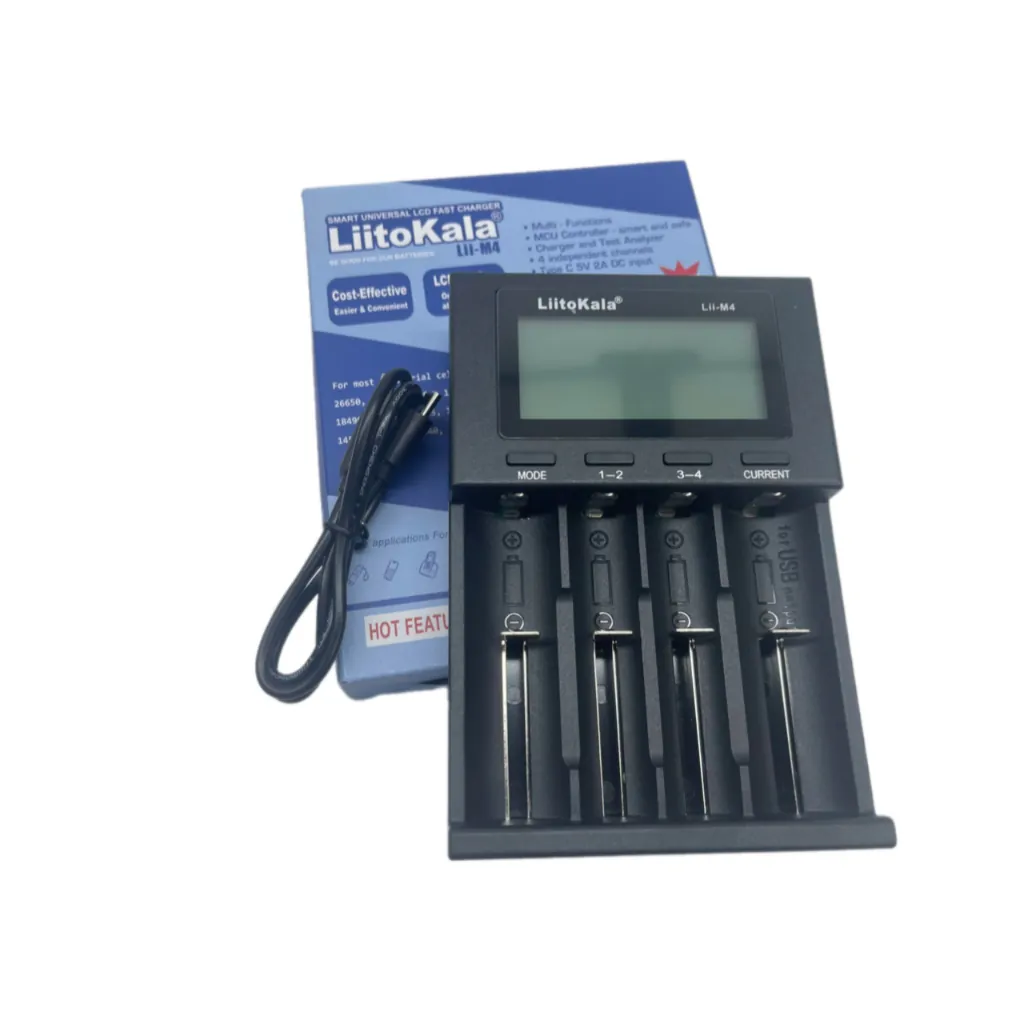 bộ sạc pin Liitokala LII-M4 - hình ảnh thực tế