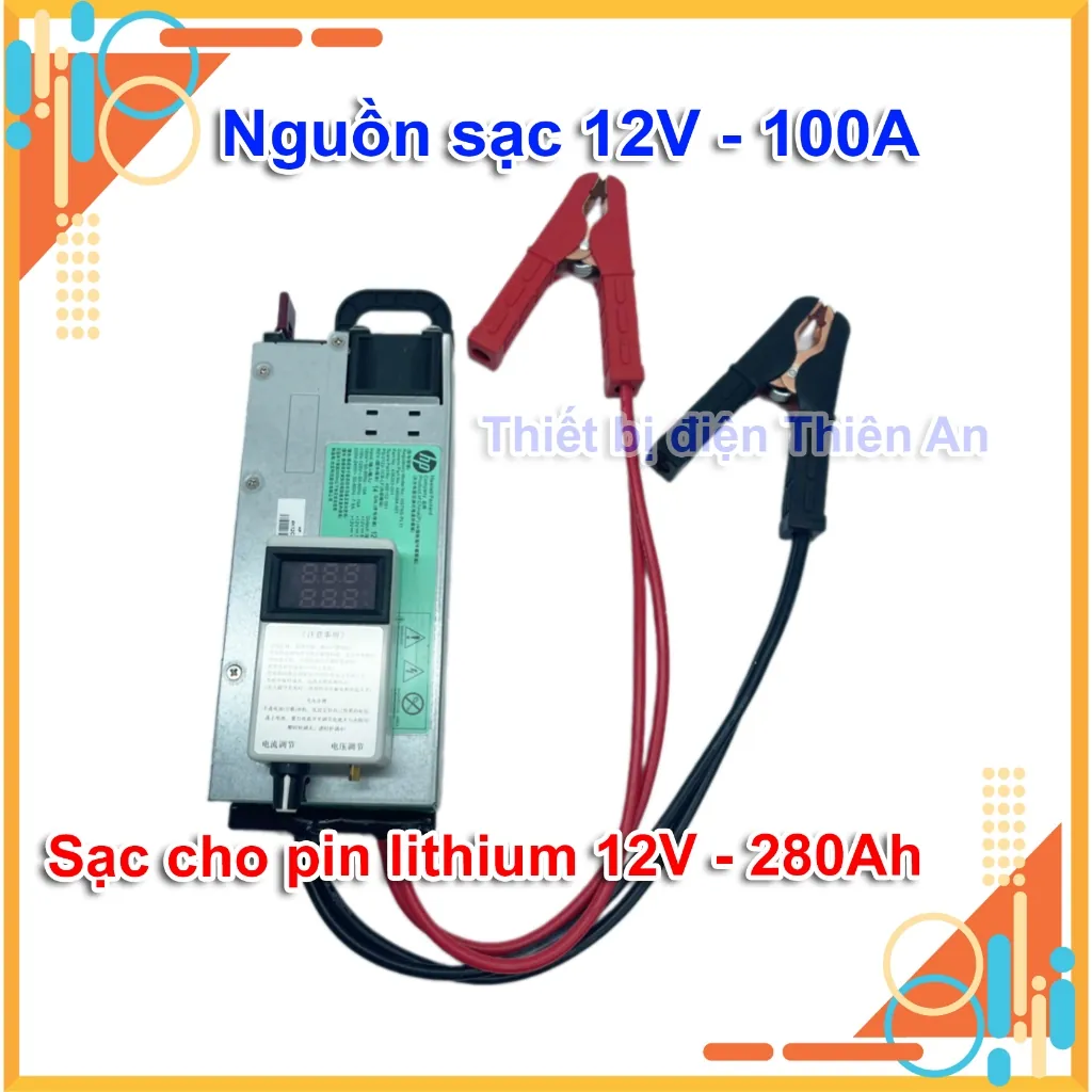 Sạc 12V 100A chỉnh dòng cho pin lithium 4S dung lượng lớn