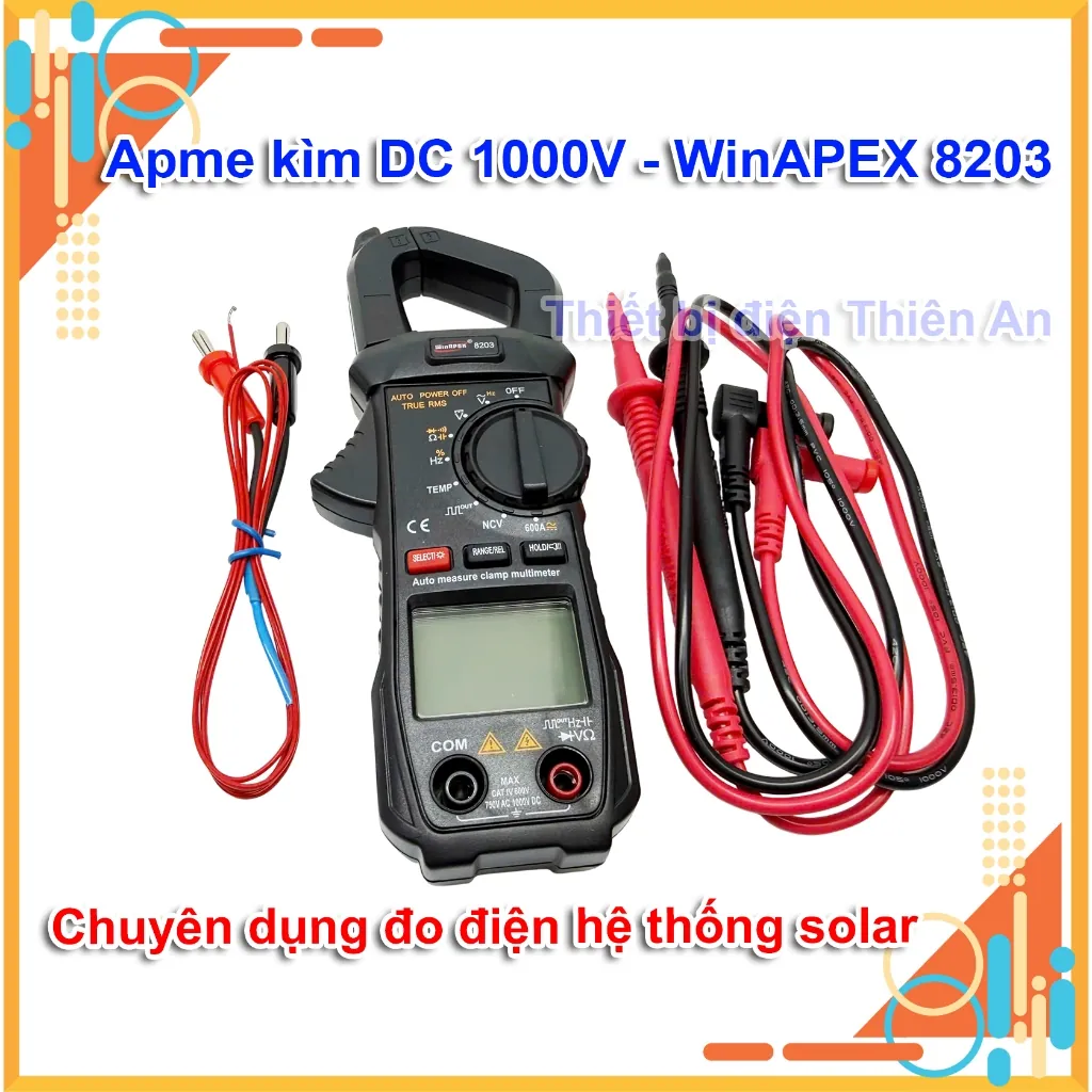 Ampe kìm kỹ thuật số đo dòng AC/DC, điện áp và nhiệt độ