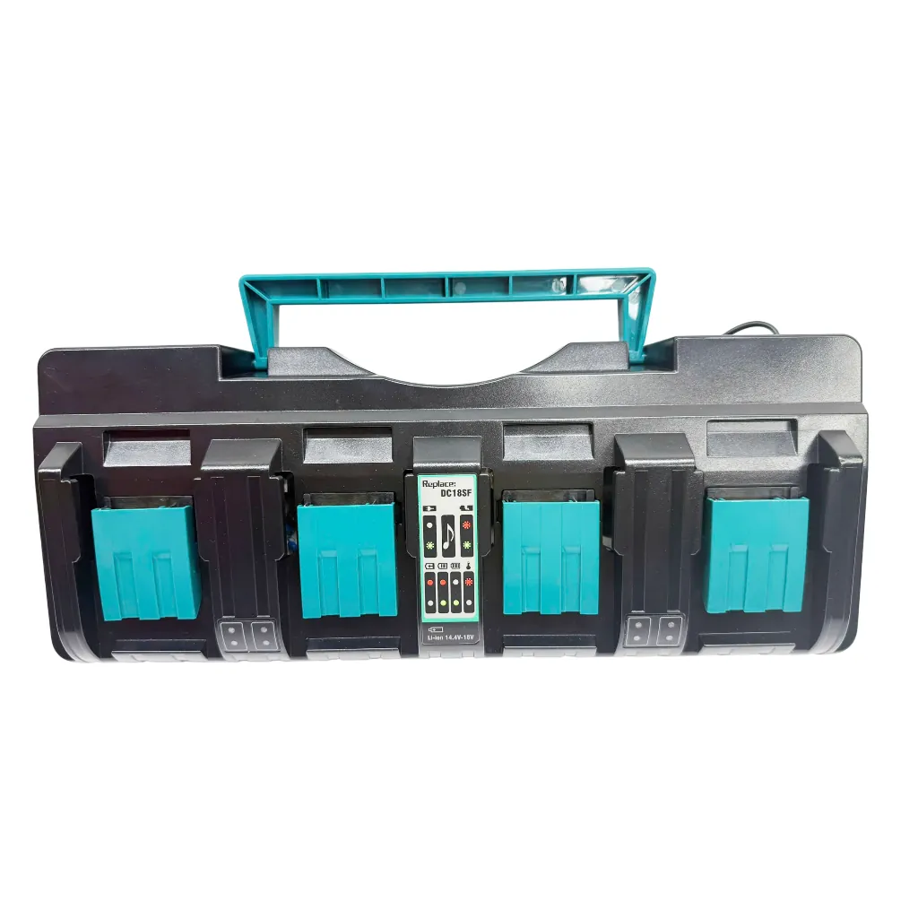 bộ sạc pin 4 cổng DC18SF 14.4V-18V - hình ảnh thực tế