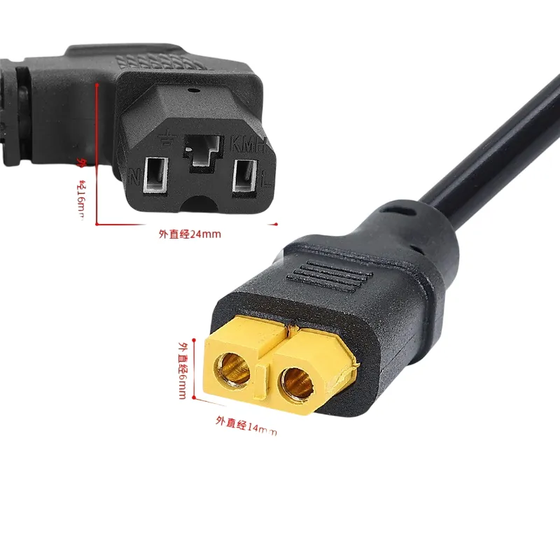 dây C13 sang XT90 dài 90cm - hình ảnh thực tế