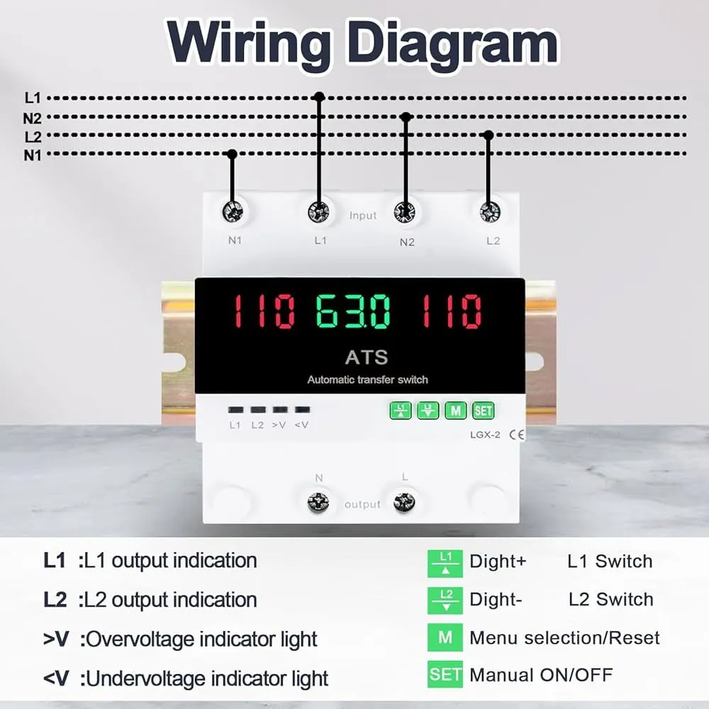 ATS 220V 63A có màn hình LED - hình ảnh thực tế