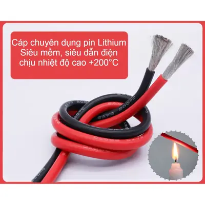 Dây điện AWG silicon siêu mềm 4AWG tiết diện 25mm