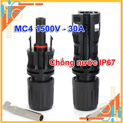 Đầu nối MC4 là gì? Cách bấm đầu MC4 và đấu jack MC4 chữ Y song song tấm pin mặt trời