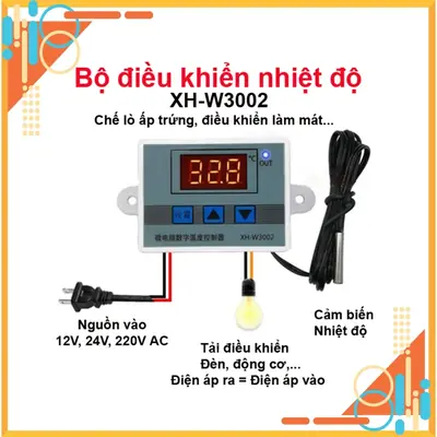 Bộ Điều Khiển Nhiệt Độ XH-W3002 XH-W3001 220V 10A 1500W Làm máy ấp trứng điều khiển quạt làm mát phun sương giải nhiệt