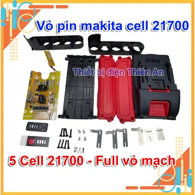 Vỏ Mạch Pin 21700 Chân M21 Phổ Thông Chịu Dòng Xả Cao 5 Cell 21700 5S1P