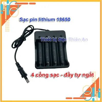 Bộ Sạc Pin 4 Khe Cắm 18650 3.7V/4.2V Đa Năng - Tự Ngắt Khi Đầy HD-077D