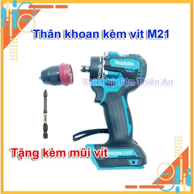 Thân máy khoan pin kèm bắn vít 3 Chức Năng động cơ Không Chổi Than Autolock 10mm, Có khóa trục
