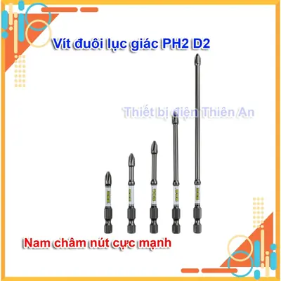 Mũi Bắn Vít PH2 - D2 Độ Cứng Cao Từ Tính Mạnh [ 5cm - 6.5cm - 7.5cm - 10cm - 15cm ] tiện dụng trong công việc