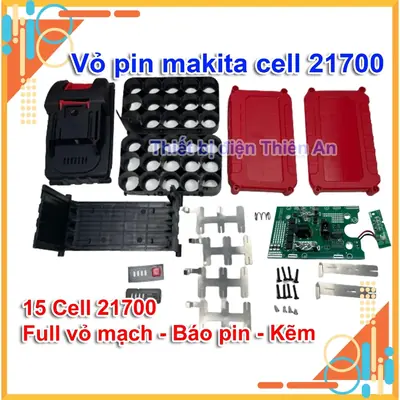 Vỏ Mạch Pin M21 5S3P 18V 21V 15 Cell 21700 - Công Suất Lớn, Phù Hợp với Pin Chân Phổ Thông M21 Sạc Adapter