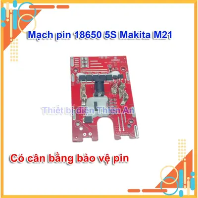 Mạch Pin M21 5s 80a 21V Có Cân Bằng Mạch Sạc và Xả Bảo Vệ Pin Lion 18650 Chân Phổ Thông M21