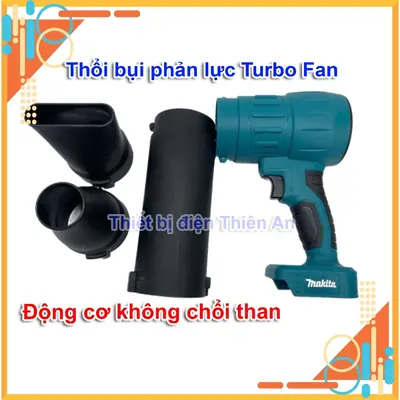 Thổi bụi phản lực dùng pin M21 không chổi than công suất lớn lõi đồng kèm 3 đầu thổi