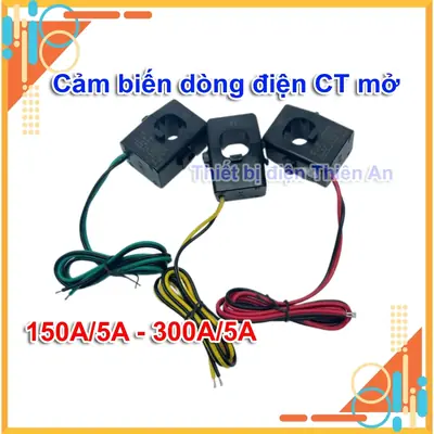 Cảm biến dòng điện CT mở 150A/5A 300A/5A đường kính lỗ 24mm dùng cho meter bám tải điện mặt trời
