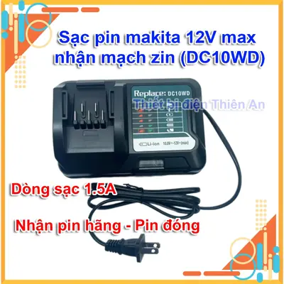 Sạc Pin 12V Max Li-ion Trượt – Mạch Sạc Được Pin Zin DC10WD – Sạc Pin Đóng 12V MAX BL1016 BL1021B BL1041B