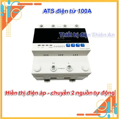 ATS FANHEY 100A Chuyển Nguồn Tự Động 220V Hiển Thị Vôn Bảo Vệ Thấp Áp Điện Lưới Inverter Solar