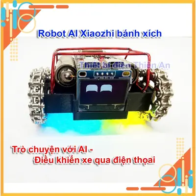 Robot AI Xiaozhi Bánh Xích WiFi Điều Khiển Điện Thoại - Trợ Lý Ảo Trò Chuyện - Học Ngoại Ngữ AI