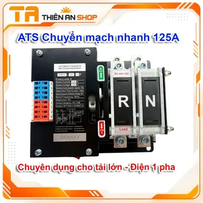 Bộ chuyển mạch tự động ATS FANHEY FHGI1 125A 2P điện 1 pha cho tải lớn chuyển Điện Lưới Inverter