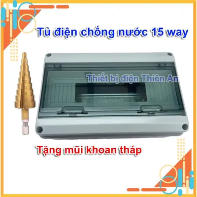 Hộp tủ điện chống nước IP65 15 WAY module nhựa cao cấp ABS chống chịu va đập và thời tiết khắc nghiệt