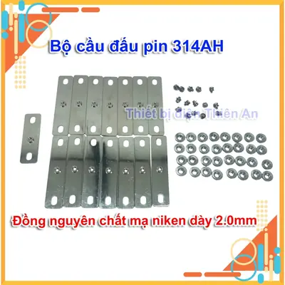 Bộ Cầu Pin Lithium 16S – Thanh Đồng Mạ Niken Cao Cấp Tâm Lỗ 72mm Cho Pin 280Ah 314Ah 324Ah