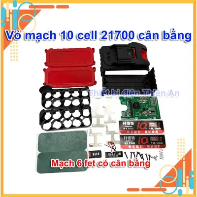Vỏ Mạch Pin M21 21700 có cân bằng mạch 6 fet 10 Cell 5S2P – Có Cân Bằng – Chuẩn M21 18V