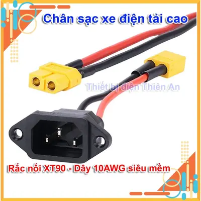 Chuôi Sạc Xe Chịu Tải - Dây 10AWG – Dây Đồng 100% Siêu Mềm – Nối XT90 Chịu Tải Cao