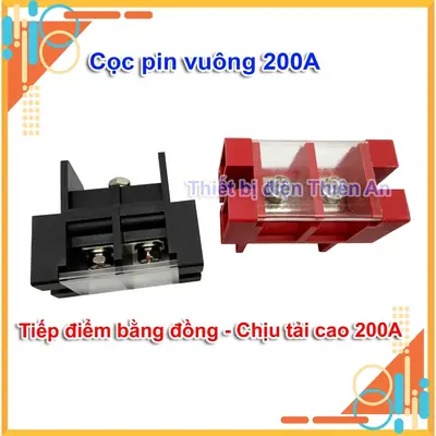 Cọc vuông pin Lithium 200A bằng động – Chia Dòng 1 ra 2 – Dùng Cho Thùng Pin Lithium Inverter